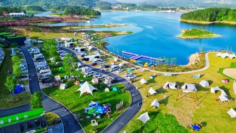 牛車河月亮灣露營基地。受訪方供圖