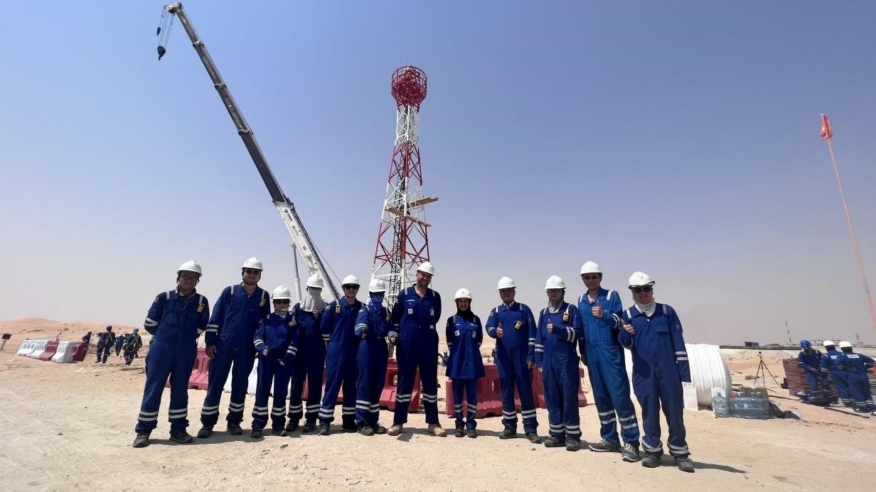 紅外線氣體監(jiān)測及智能預(yù)警系統(tǒng)安裝現(xiàn)場，振華石油供圖