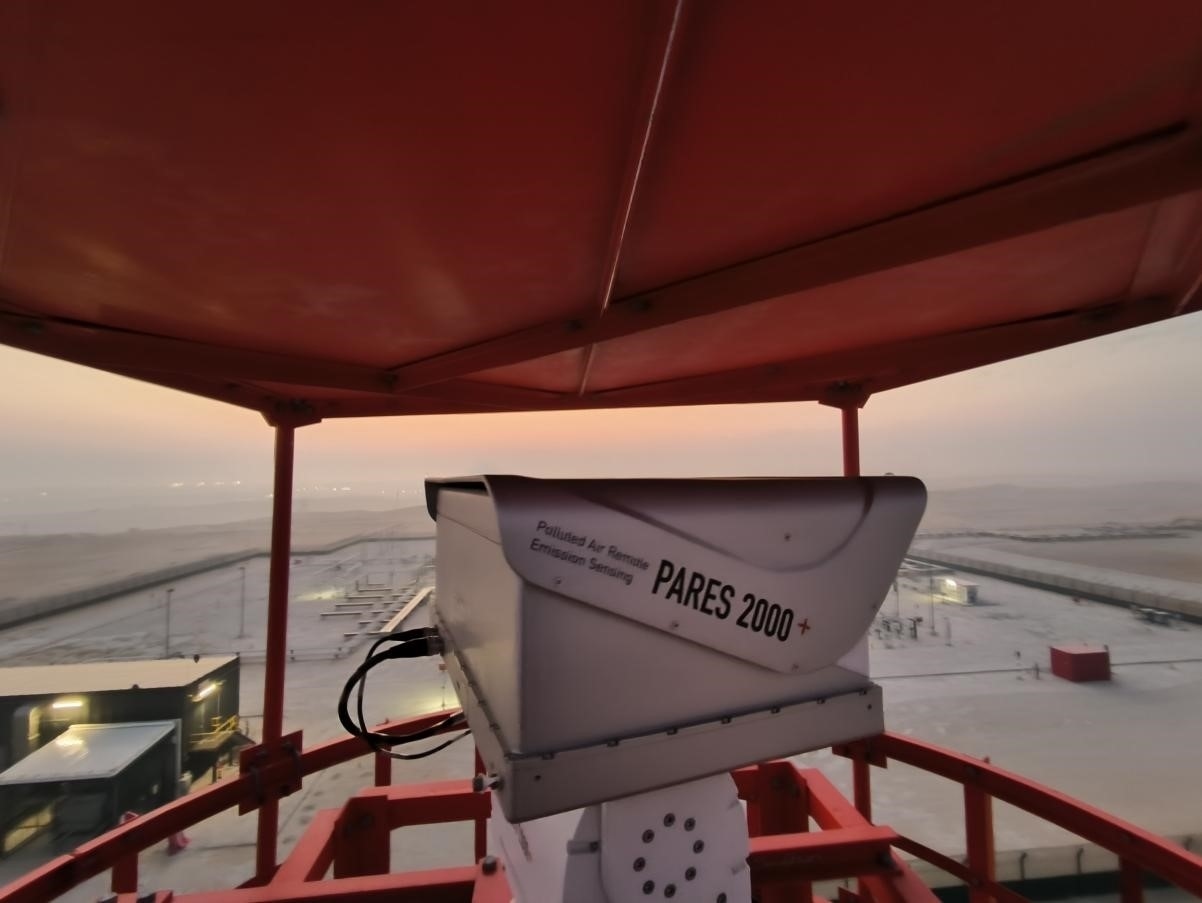 紅外線氣體監(jiān)測及智能預(yù)警系統(tǒng)主設(shè)備。振華石油供圖