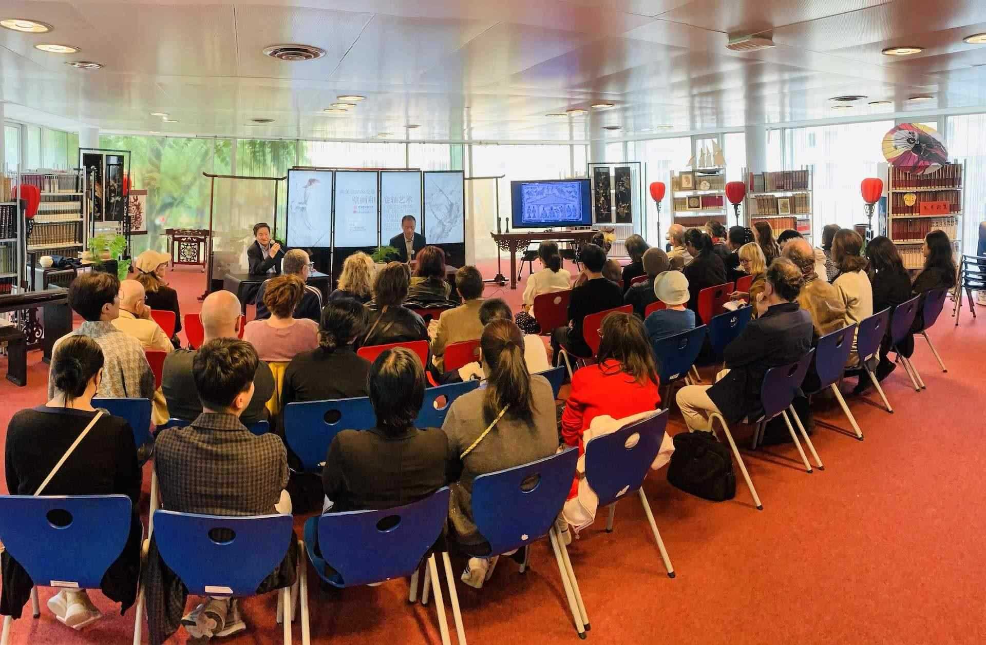 “絲路丹青——絲綢之路沿線壁畫傳摹展”在巴黎中國文化中心隆重開幕。中國藝術(shù)研究院供圖