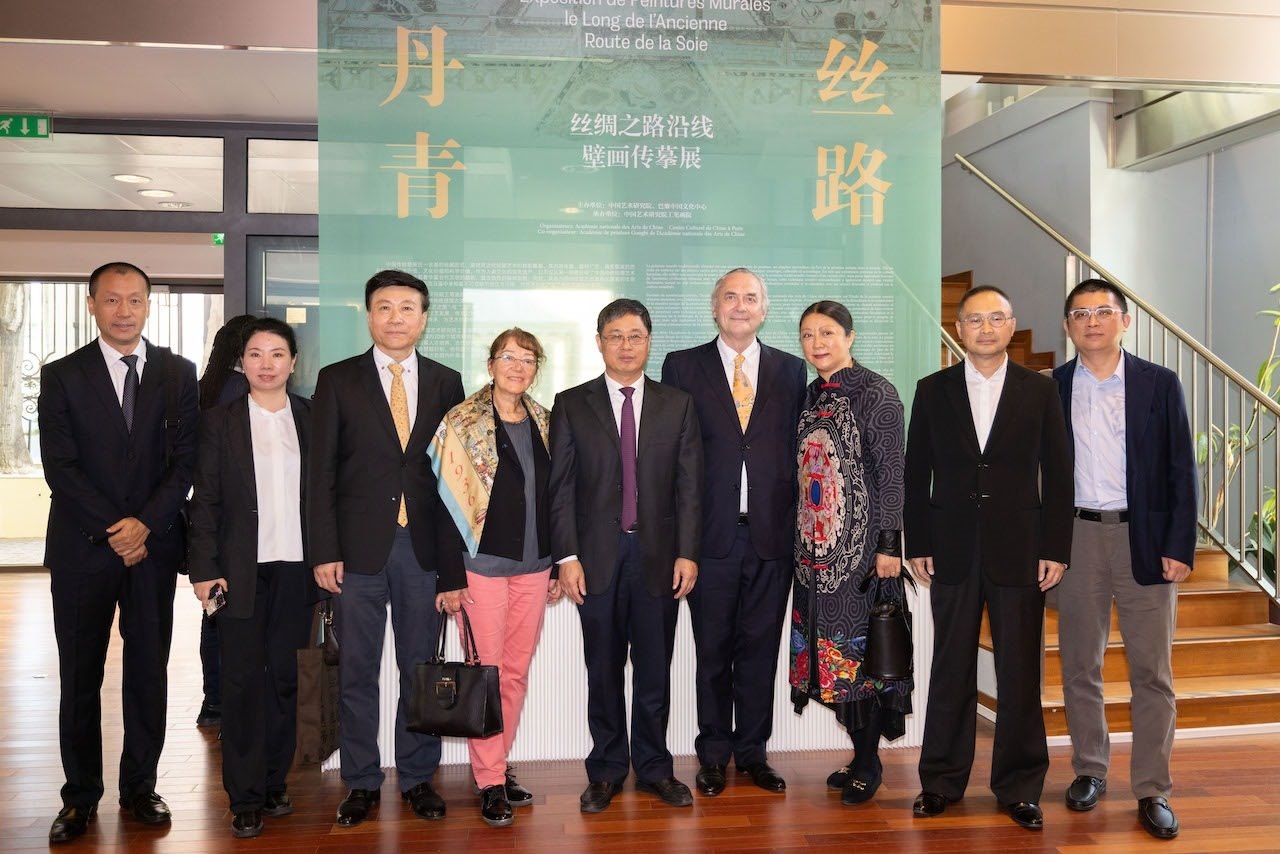 “絲路丹青——絲綢之路沿線壁畫傳摹展”在巴黎中國文化中心隆重開幕。中國藝術(shù)研究院供圖