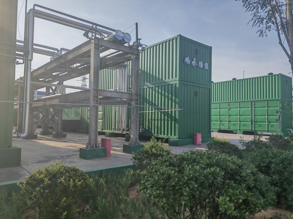 2024年9月4日，位于鵬飛集團(tuán)的電解水制氫項(xiàng)目。新華社記者 王勁玉 攝