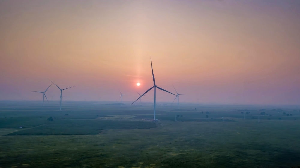 內(nèi)蒙古通遼市238萬(wàn)千瓦風(fēng)電基地。（受訪者供圖）