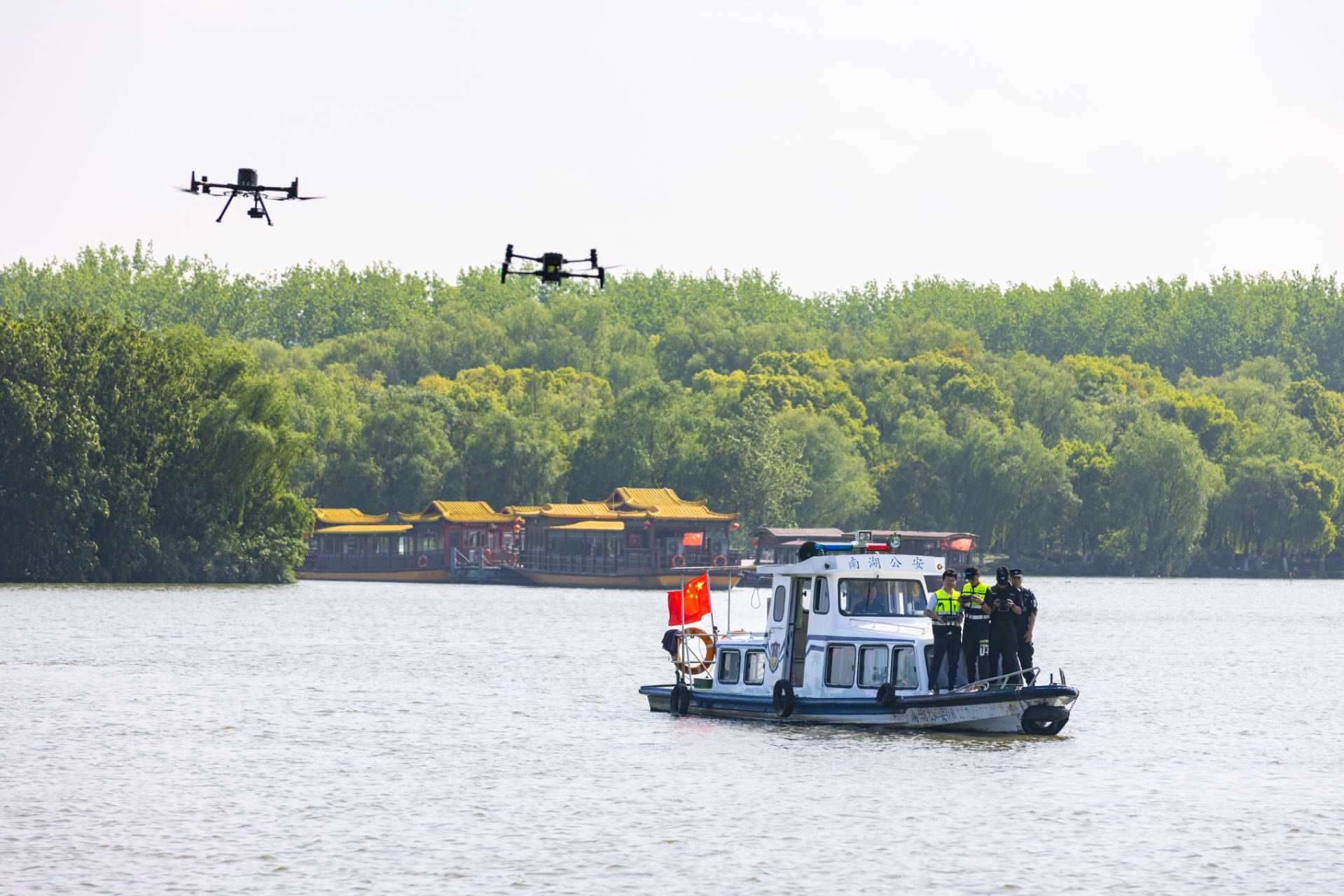 無人機(jī)義警隊(duì)。公安部供圖