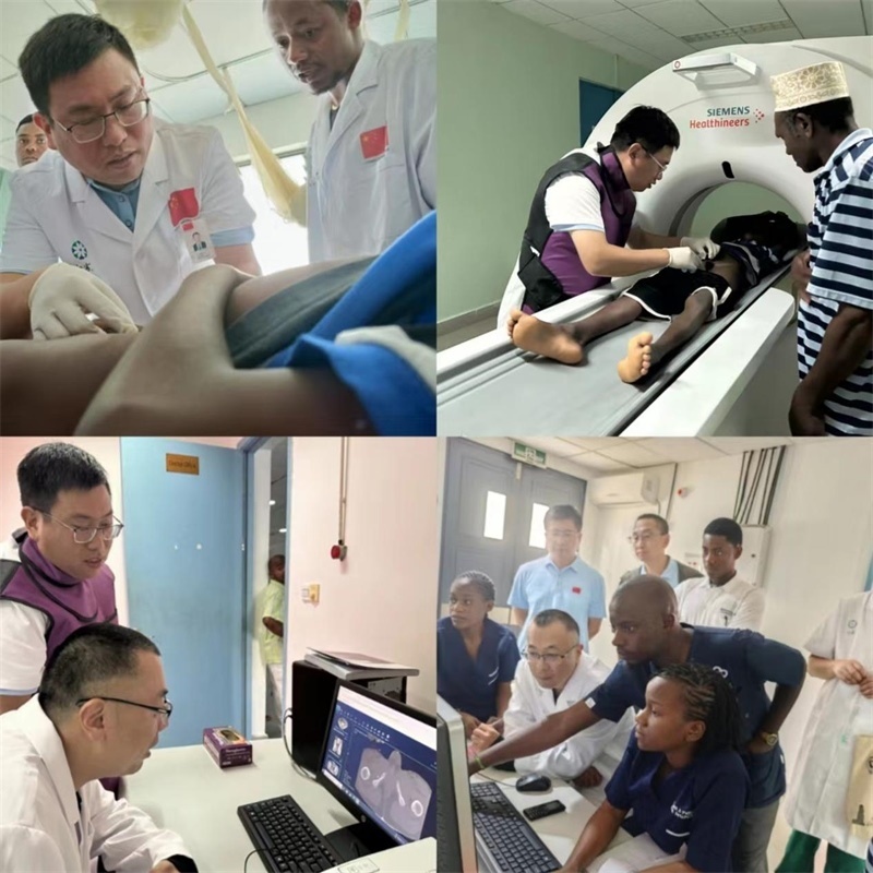 中國援桑醫(yī)療隊(duì)多科室專家與當(dāng)?shù)蒯t(yī)生共同為患者檢查。中國援桑醫(yī)療隊(duì) 供圖