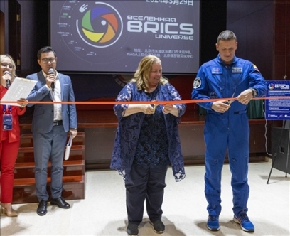 5月29日，“宇宙·金磚國家”圖片巡回展在北京舉辦。 北京俄羅斯文化中心供圖