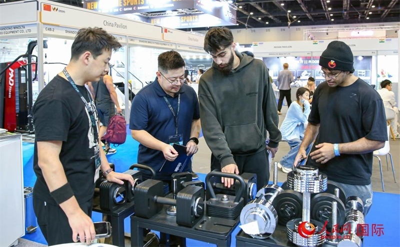 中國展臺(tái)一角。人民網(wǎng)中東中心分社塔里克·易卜拉欣攝