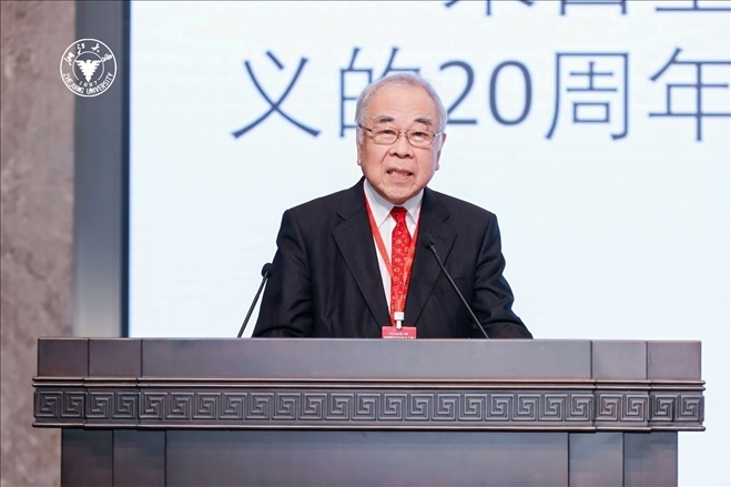 日本科學(xué)協(xié)會會長高橋正征致辭。浙江大學(xué)供圖