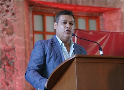 阿爾貝托·維拉致辭。主辦方供圖