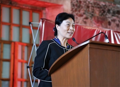 李雅芳作主旨發(fā)言。主辦方供圖