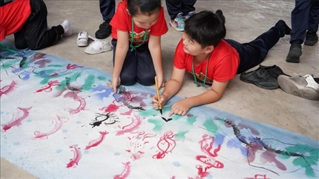 水墨畫(huà)教學(xué)。主辦方供圖