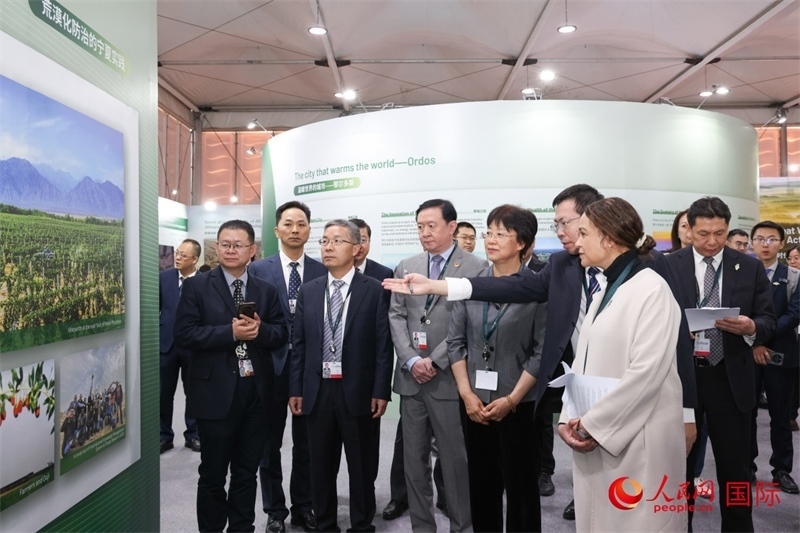 嘉賓參觀中國館。人民網(wǎng)記者任皓宇攝