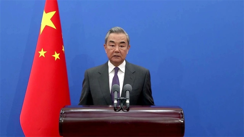 中共中央政治局委員、中央外辦主任王毅發(fā)表視頻致辭。主辦方供圖