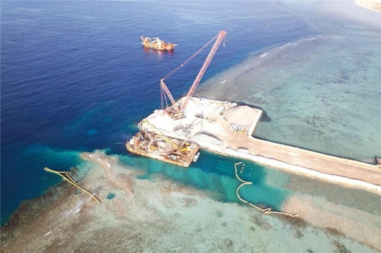 拉比格四期海水淡化項(xiàng)目取水口作業(yè)場景。項(xiàng)目方供圖