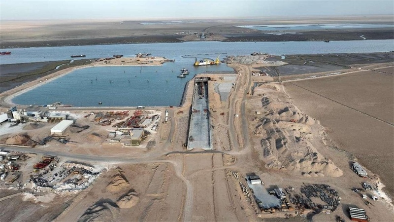 施工現(xiàn)場一景。中交天津航道局有限公司供圖