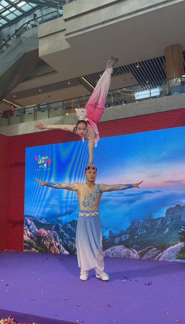 來(lái)自中國(guó)和新加坡的藝術(shù)團(tuán)體聯(lián)袂表演了歌舞、器樂(lè)、武術(shù)、雜技等多種形式的文藝節(jié)目。活動(dòng)主辦方供圖