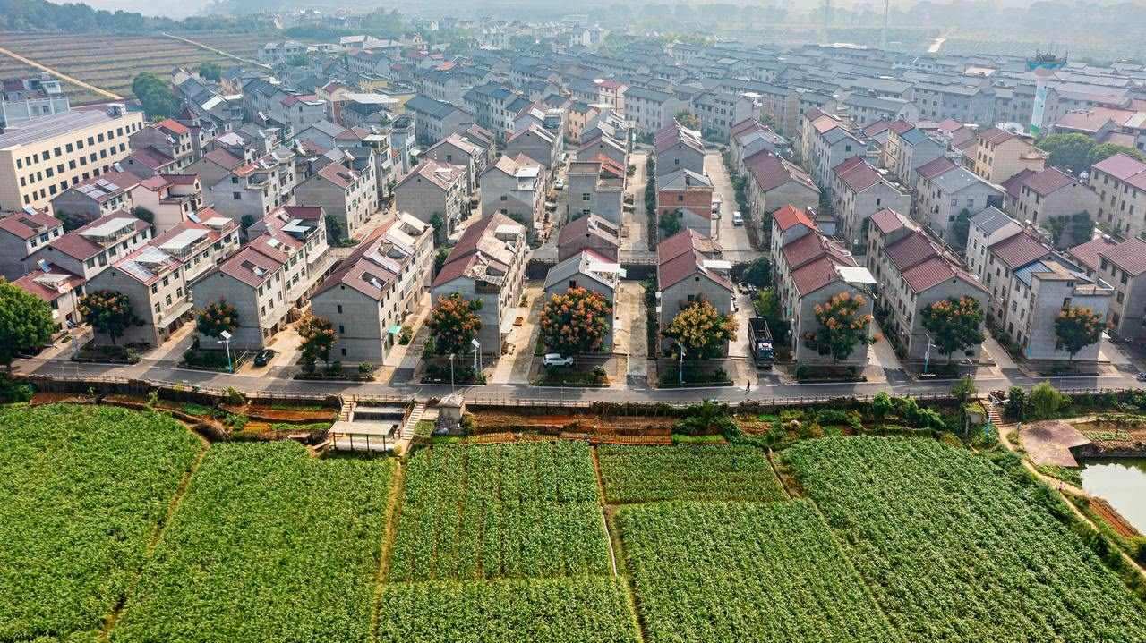 衢州市衢江區(qū)云溪鄉(xiāng)希望新村鳥瞰圖。衢州市衢江區(qū)委宣傳部 供圖