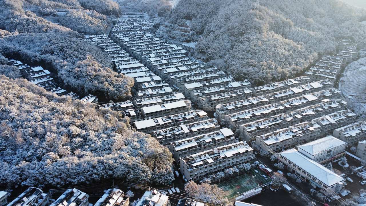 慶元縣濛洲街道同濟新村，雪后初霽。慶元縣融媒體中心 供圖