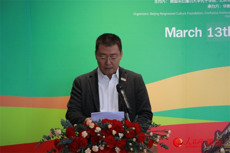 朱拉隆功大學(xué)孔子學(xué)院院長(zhǎng)韓圣龍發(fā)表講話。朱瀟逸攝