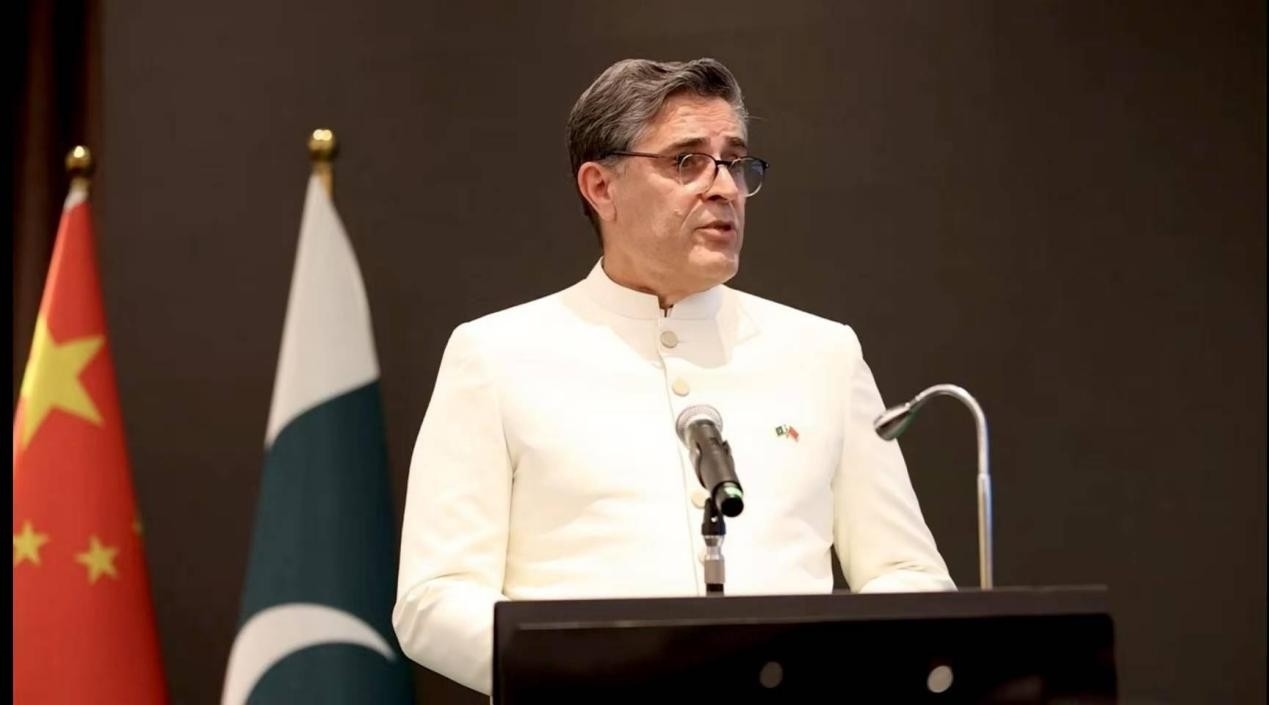 巴基斯坦駐華大使卡里爾·哈什米致辭。巴基斯坦駐華大使館供圖