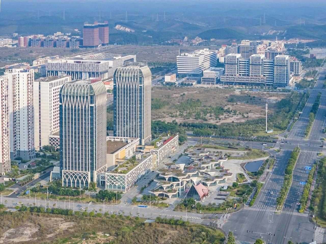 2023年11月，廣西欽州，航拍中國—馬來西亞欽州產(chǎn)業(yè)園區(qū)。