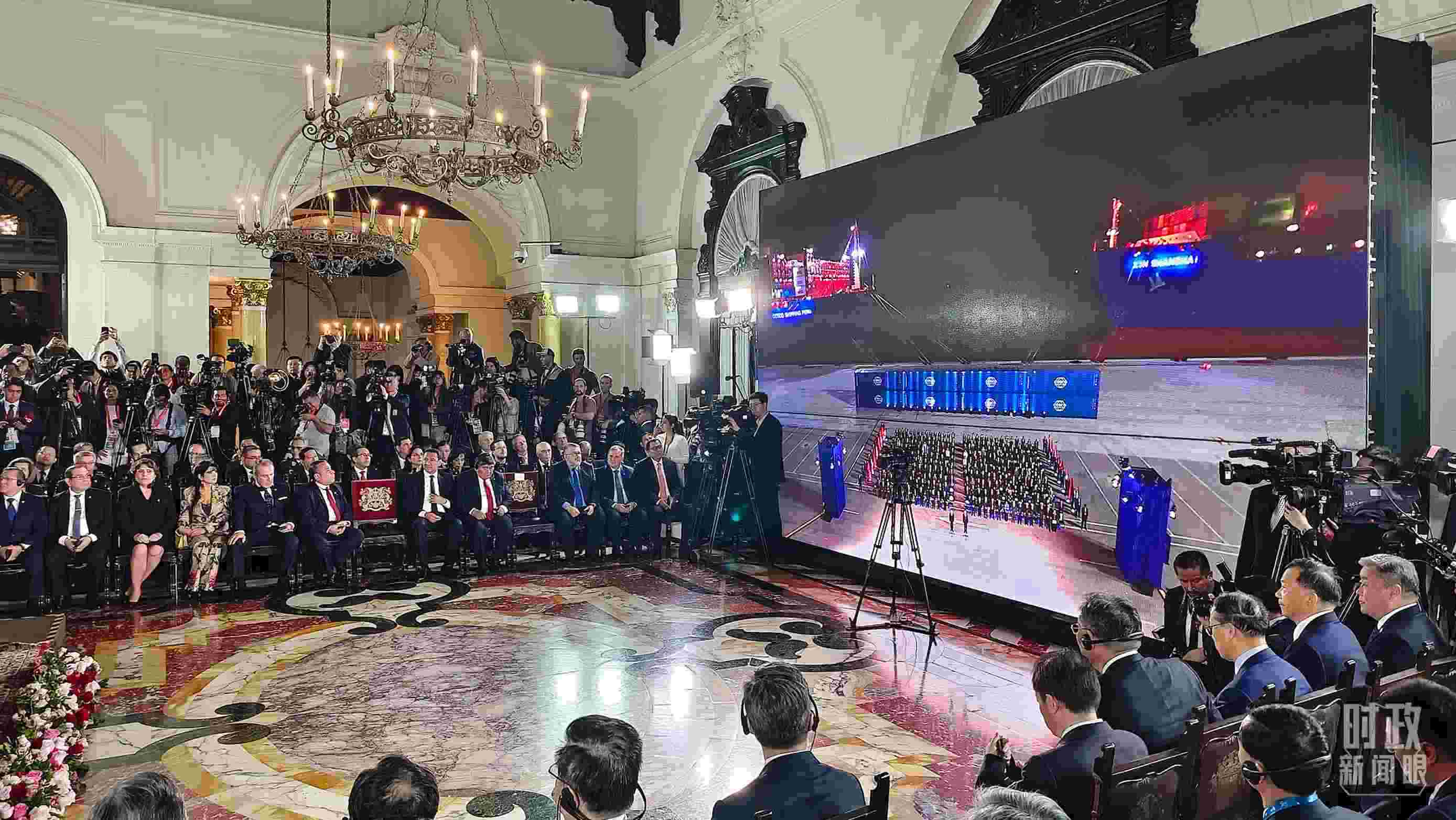 錢凱港開港儀式現(xiàn)場(chǎng)。（總臺(tái)央視記者韓銳拍攝）