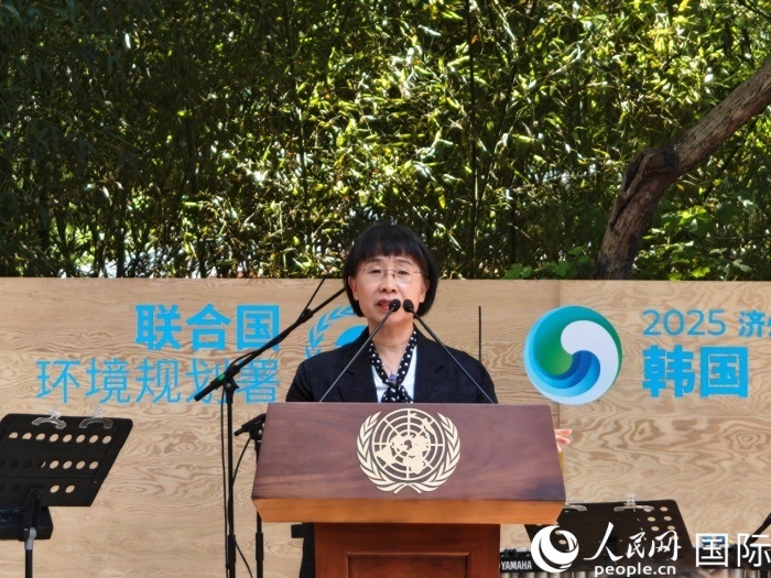 周國梅致辭。人民網(wǎng)記者 李明攝